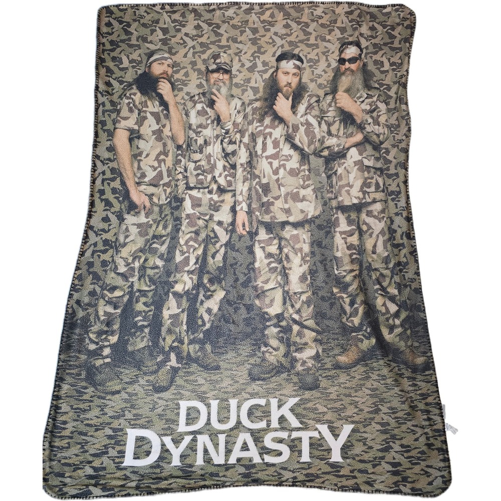 Duck Dynasty Fleece Blanket Mens 46x60 Camo Robertson Family A&E Throw, soft